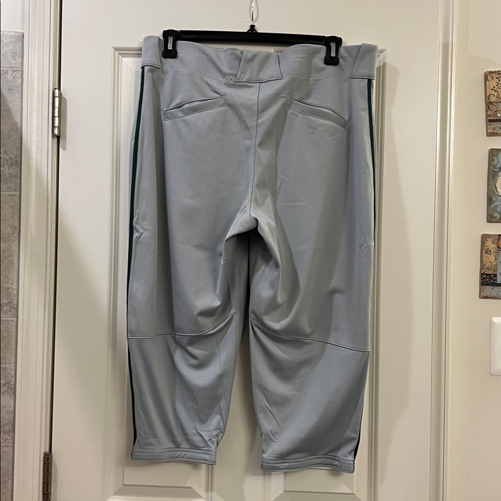 Nike Gray mens Athletic Pants with Green Nike Logo - Picture 3 of 4